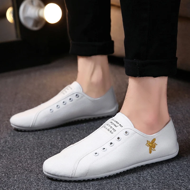 Новинка 2018 повседневная черная Тканевая обувь Мужская модная дышащая с мягкой