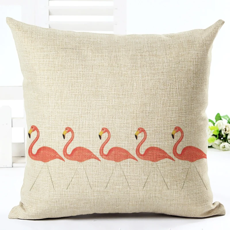 Новинка 2016 декоративные подушки для дома с принтом фламинго наволочка предметы