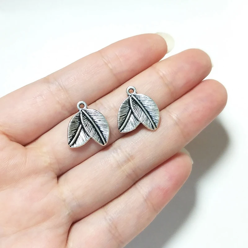 Новинка 2019 подвеска в форме листьев из цинкового сплава для сережек браслетов
