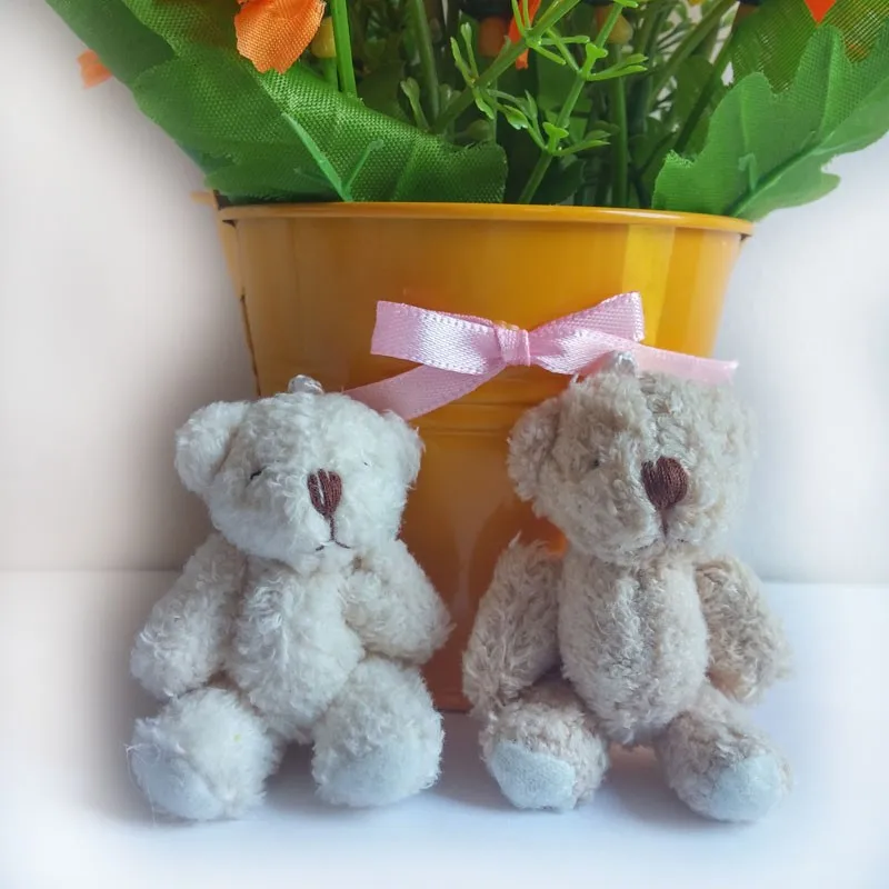 Распродажа 6 см жемчужный хлопковый плюшевый мини мишка Bichos De Pelucia для мобильного