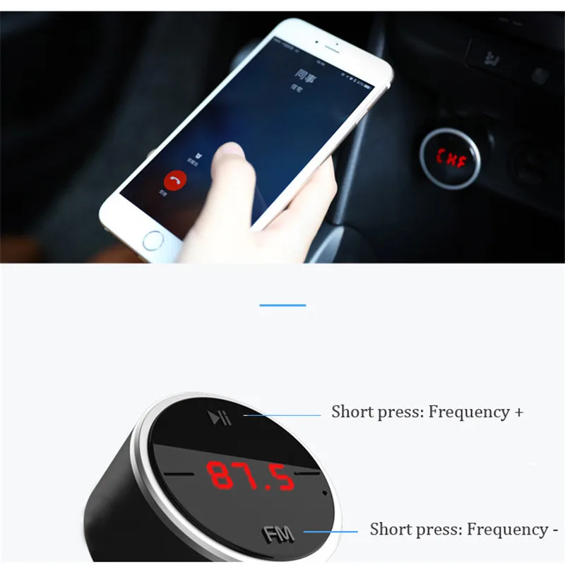 JINSERTA fm-передатчик Bluetooth модулятор Hands-free автомобильный комплект MP3-плеер с USB Автомобильное зарядное устройство Поддержка U диск