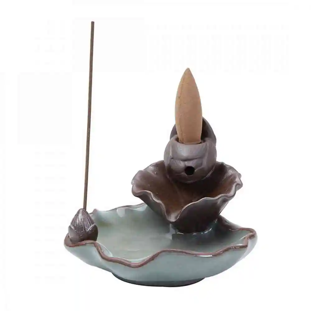 

Ceramic Incense Burner Smoke Waterfall Incense Holder Traditional Chinese Home Decor Incense Censer Meditation Incense Sticks