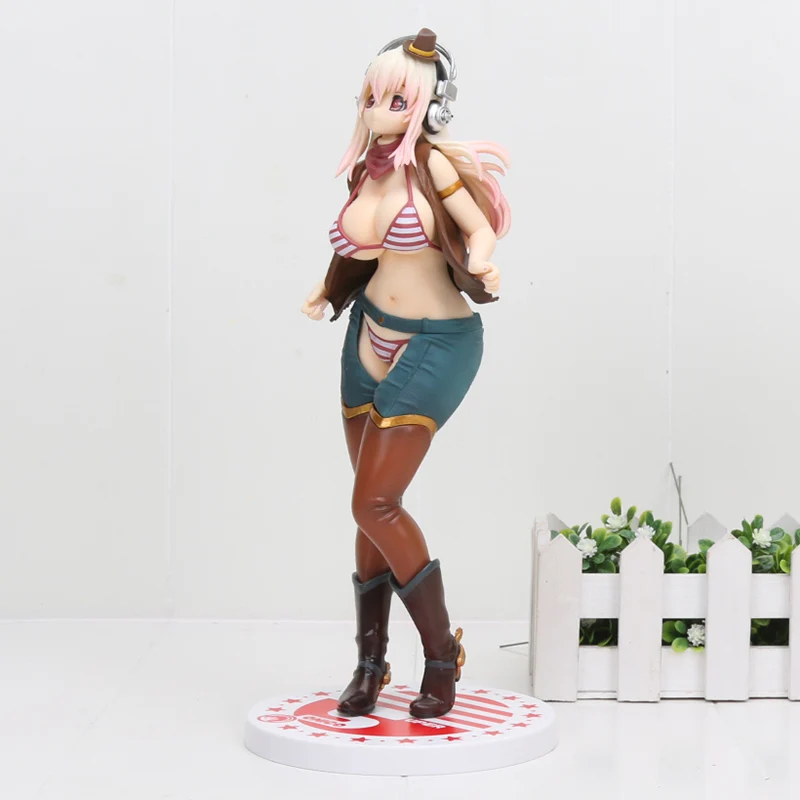 Аниме supersonico фигурка школьная форма для девочек супер купальный костюм Sonico бикини Горячая Коллекционная модель игрушки куклы
