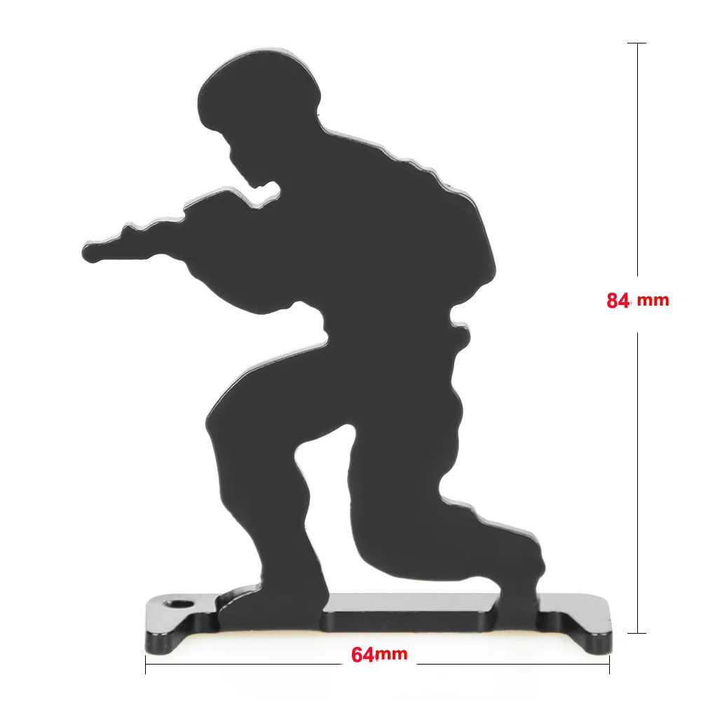 Страйкбольная мишень Военная Черная для стрельбы (6 шт.) стоящая в армейском стиле
