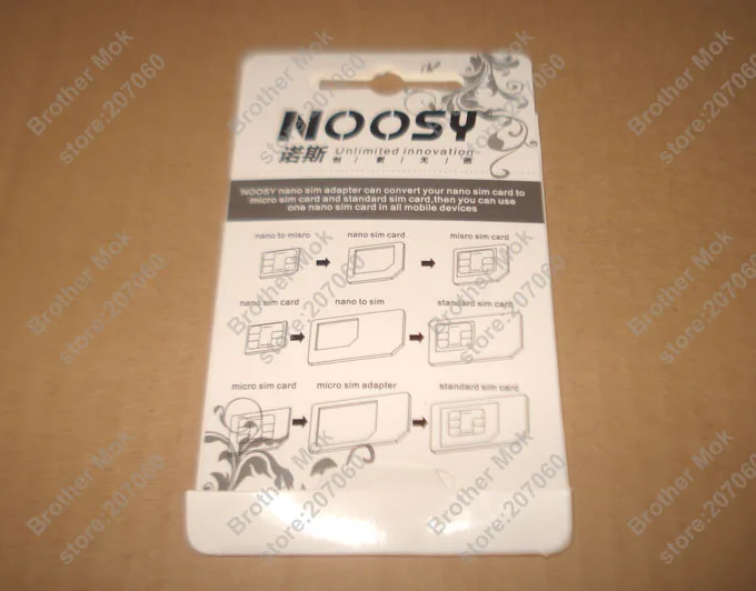 4 в 1 Nano Sim карты адаптер Noosy микро сим с извлечения контактов ключ для iPhone 5 5S 5C 6