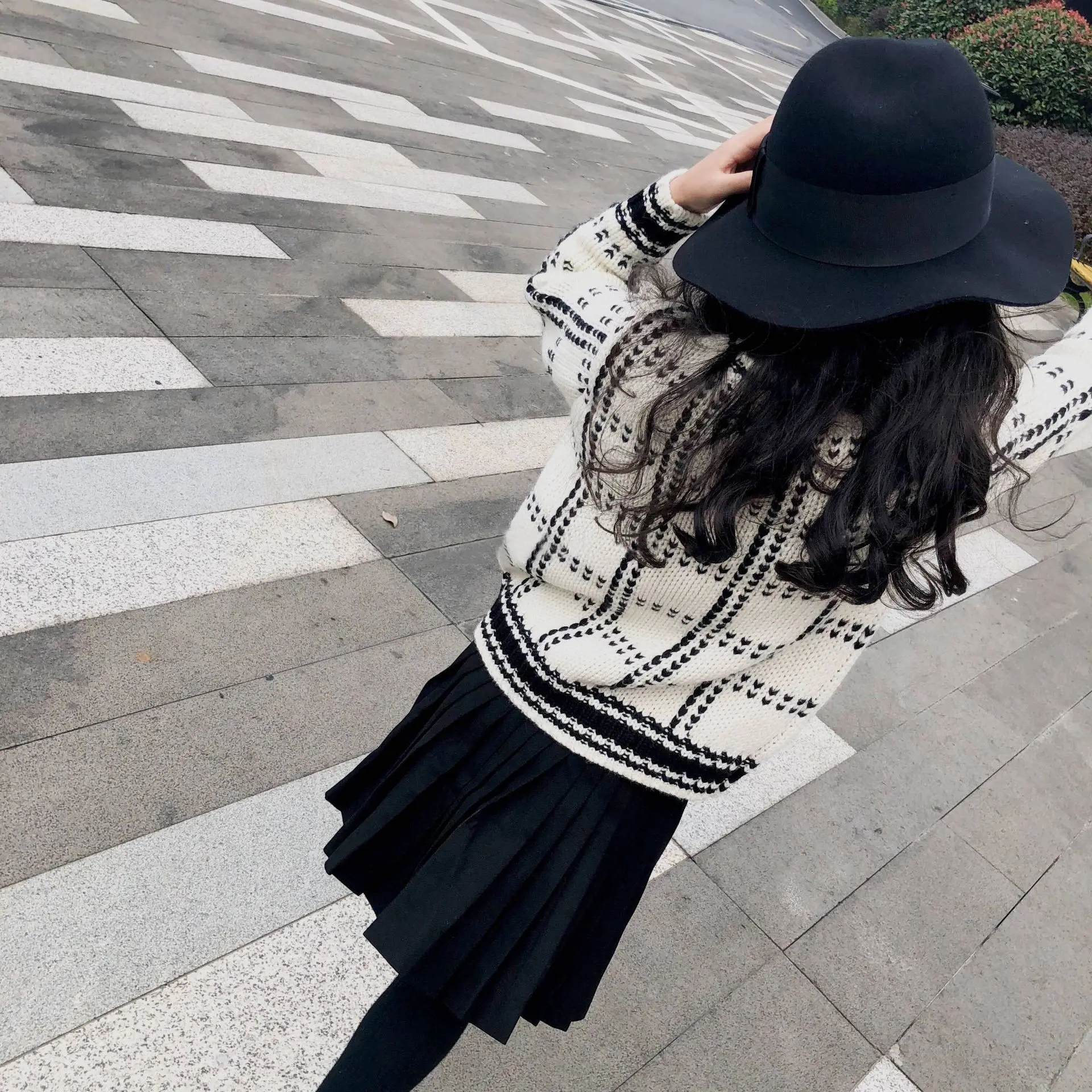 Летняя модная юбка с высокой талией винтажная короткая в складку британском