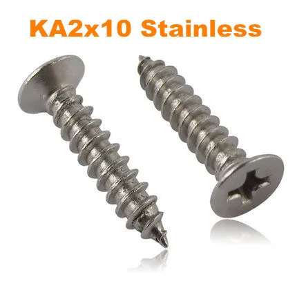 

500pcs/lot m2*10 Stainless steel countersunk head philips self tapping screw / micro screw KA