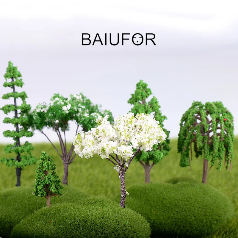 BAIUFOR имитация растений миниатюры рождественская елка Кленовая ива сосна цветок