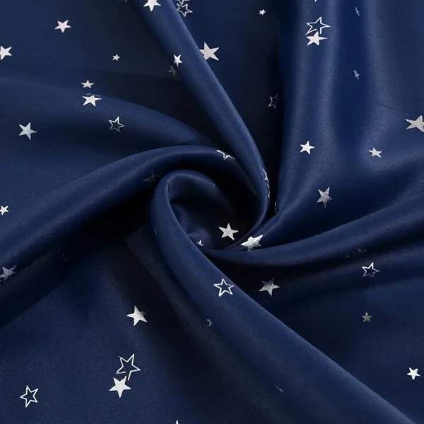 hot blue cloth Блестящие звезды детская ткань шторы для детей спальня мальчика девочки гостиная синий/розовый ночные шторы на заказ - Цвет: hot blue cloth