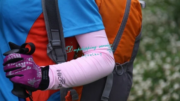 Ice Silk UV Sunscreen Gaiters Arm Sleeve Riding Sleeves Free Shipping |