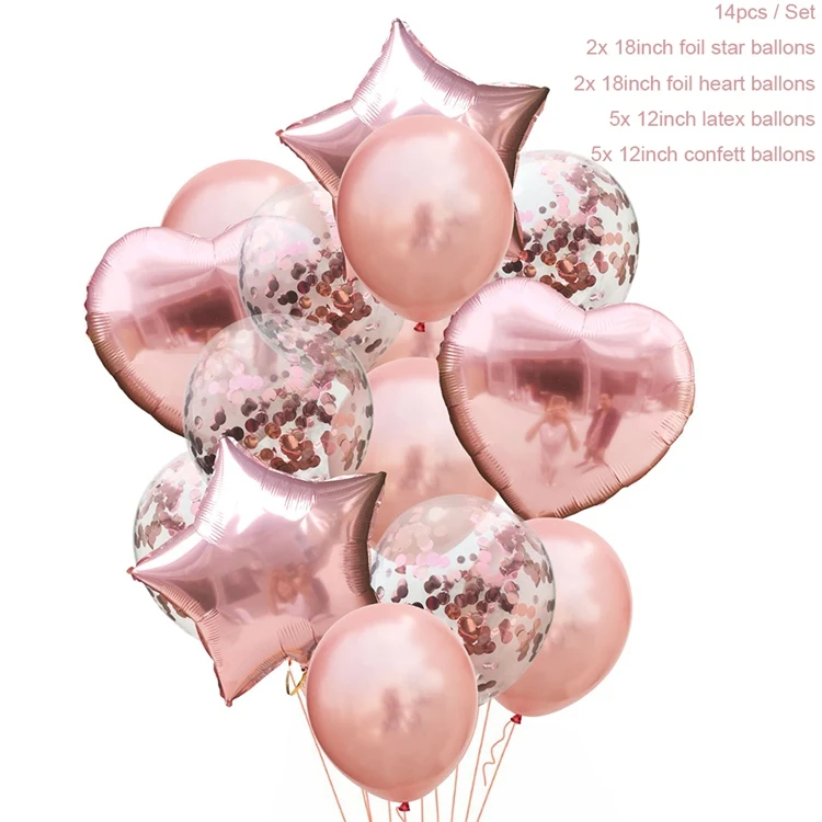 Balloon Set 4 Йориу латексные шары воздушные шары с конфетти набор «С Днем Рождения» вечерние украшения Дети Oh Baby Shower мальчик Baloons Свадебные сувениры - Цвет: Balloon Set 4