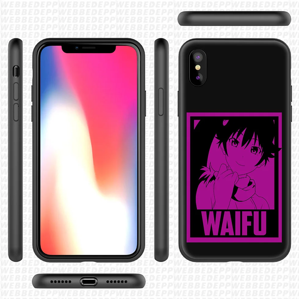 WEBBEDEPP Monogatari Waifu Girl Anime Soft Silicone Case for iPhone 11 Pro Xr Xs Max X or 10 8 7 6 6S Plus 5 5S SE |