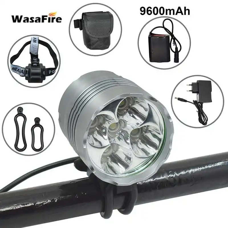 WasaFire 8000lm 5 * XM-L T6 светодиодный передний велосипедный фонарь фара для велосипеда