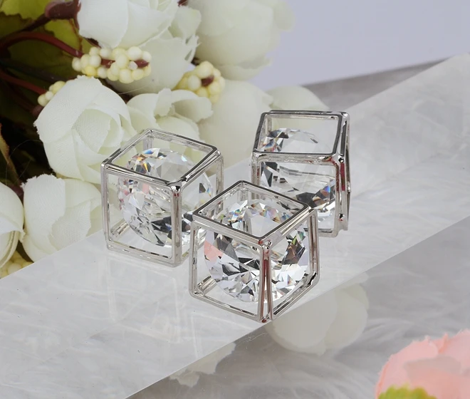 Vintage Silver Cube Inside Crystal Charms Pendant For Jewelry Making Findings Bracelets Handmade Accessories DIY Gifts HOT S70 | Украшения