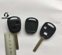 replacement fob car key case for toyota 2 buttons remote control key shell blanks with toy48 46mm long blade
