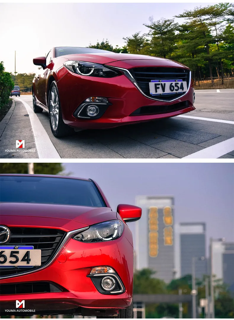 KOWELL автомобильный Стайлинг для Mazda 3 светодиодные фары для Axela drl H7 hid Биксеноновые линзы ближнего света