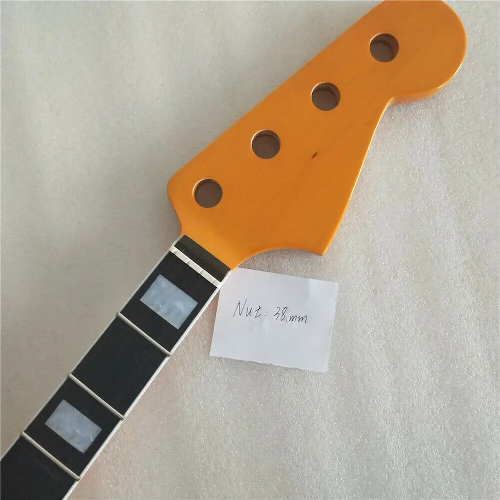 

Maple 20 Fret Neck For JAZZ Bass Guitar Neck Replacment yellow gloss finished