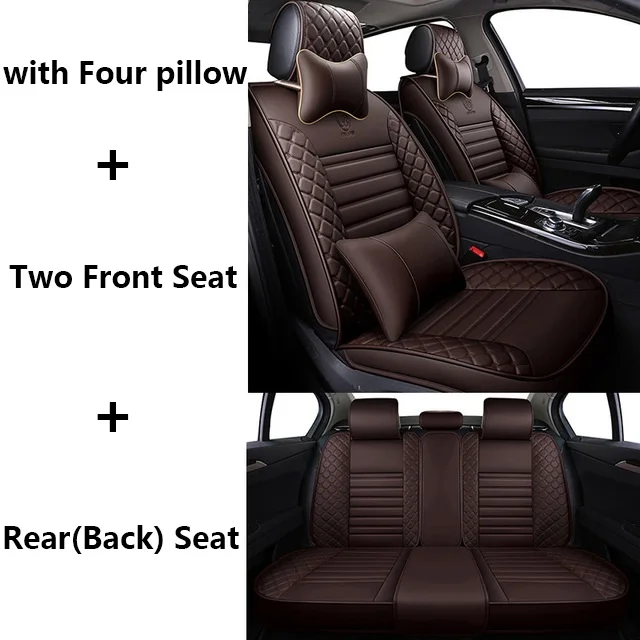 coffee have pillow Wenbinge специальный кожаный чехлы сидений автомобиля для ford focus 2 3 S-MAX Fiesta Kuga аксессуары для Ranger mondeo mk3 fusion авто-Стайлинг - Название цвета: coffee have pillow