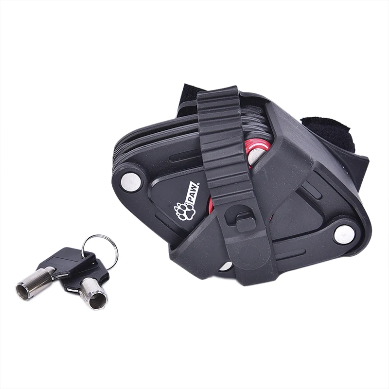 Новинка 2019 складной велосипедный замок с 2 кнопками усиленная защита от кражи из