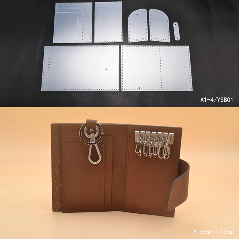 DIY брелок держатель карты ПВХ шаблон Кожа ремесло бумажник Шитье|Швейные
