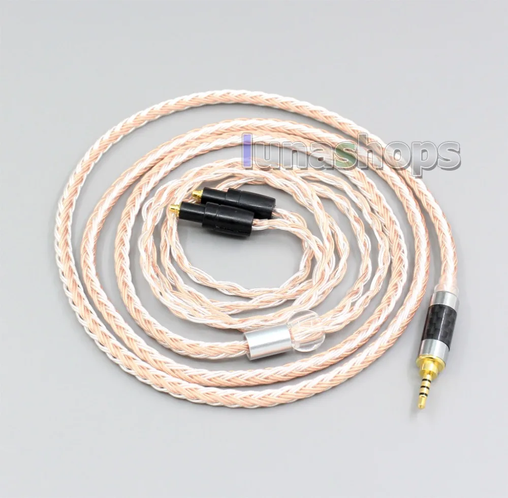LN005835 2,5 мм 3,5 мм XLR 4,4 мм TRRS сбалансированный 16 ядерный OCC Серебряный смешанный кабель для наушников для Shure SRH1540 SRH1840 SRH1440