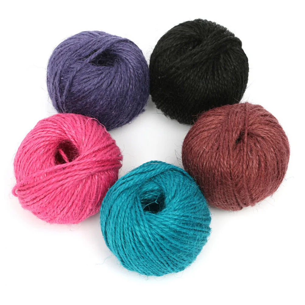 Джутовый шпагат из мешковины Натуральный сизаль пеньковая веревка рустикальная