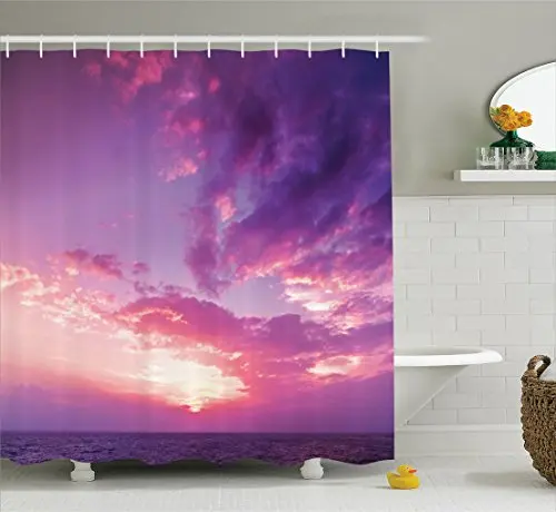 Цветы в мягких цветах и цветочный дизайн размытый стиль полиэстер ткань Ванная