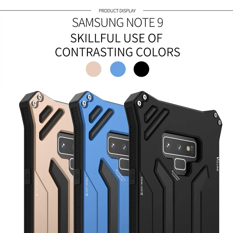R-Just Metal Case For Note 10 9 8 S9 S8 Plus Aluminum Cover Splashing Water/Anti-Dusty/Shockproof Phone Shell | Мобильные телефоны