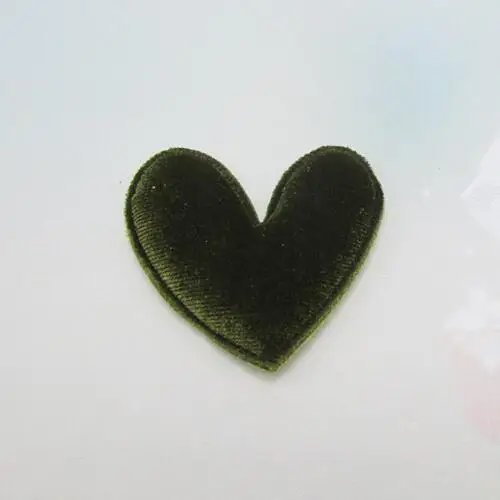 light green 40 шт./лот 4,8 см Разноцветные мягкие пушистые аппликации в форме сердца для аксессуаров BB Clip и детских самодельных пластырей - Цвет: light green