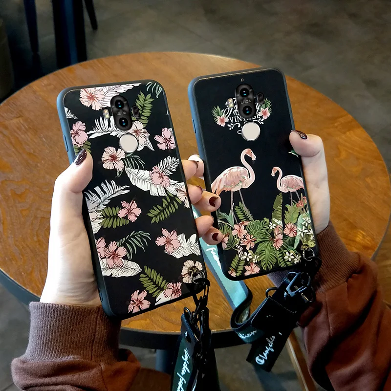 Для Huawei Коврики 9 Рельеф Живопись защиты телефона чехол для Pro задняя крышка ТПУ