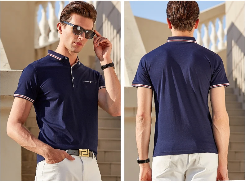 Горячая распродажа высокое качество Tops& Tees, Для мужчин поло из чистого полиэстера футболки Бизнес Для мужчин бренды рубашек-поло рубашки 3D и вышивкой, с отложным воротником, Для мужчин s Поло рубашка 7176
