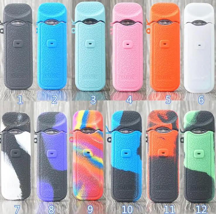 mix 12 colors 12 шт./лот Lovekeke декоративная защитная крышка, наклейка, силиконовый чехол для smok nord Pod Kit Vape - Цвет: mix 12 colors