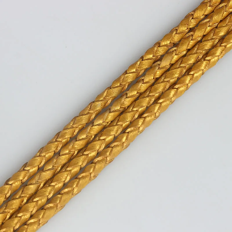 Плетеный шнур из натуральной кожи 3 м мм|cord jewelry|leather cord jewelrygenuine leather |