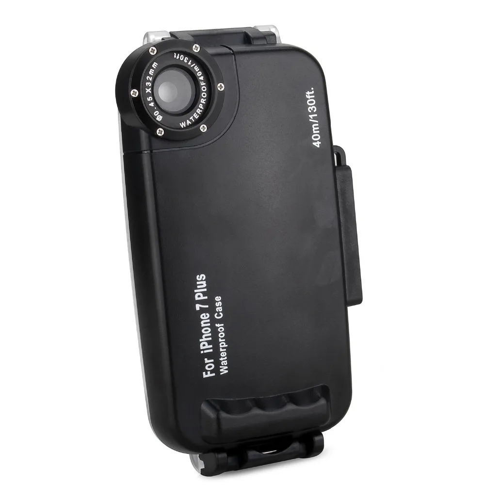 Meikon EasyDive 40m/130ft Waterproof Underwater Diving Housing Case for iPhone 7 Plus Photo Shooting - White Black | Электроника