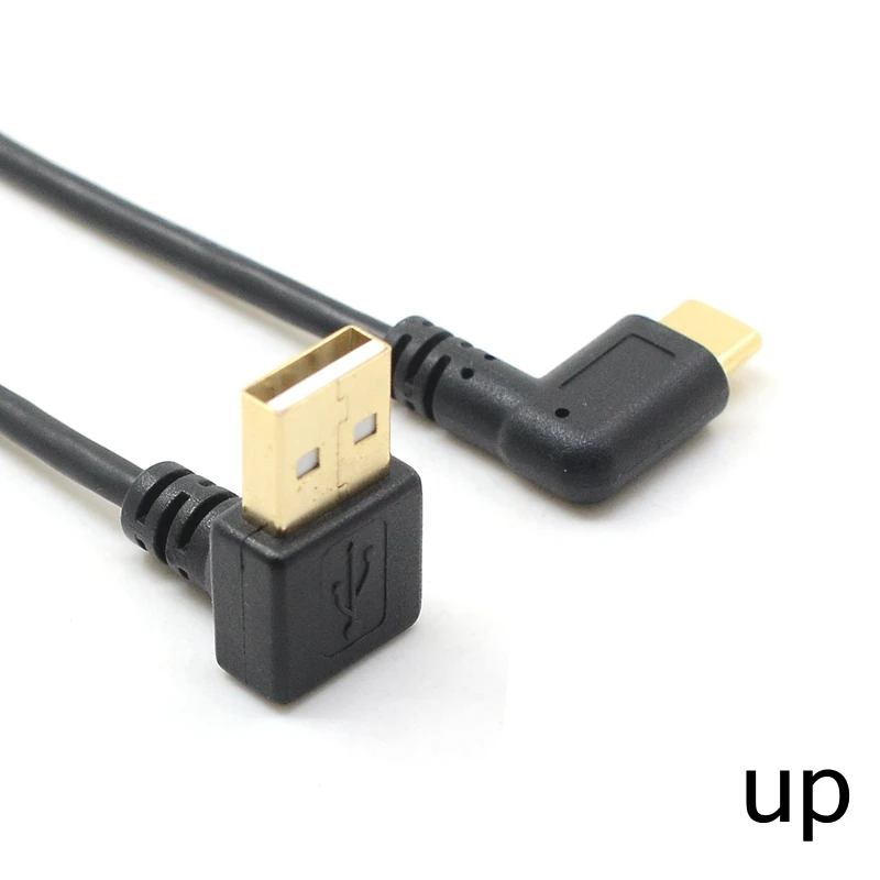 Кабель USB Type C для быстрой зарядки кабель и передачи данных под углом 90 градусов 25
