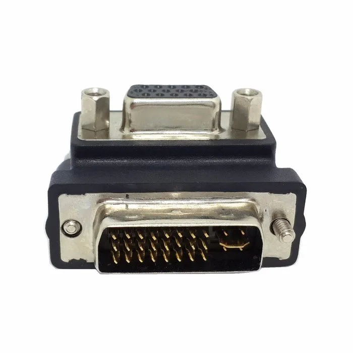 Вниз правый угол 90 градусов VGA SVGA мама к DVI 24 + 5 штекер RGB адаптер vga dvi разъем |