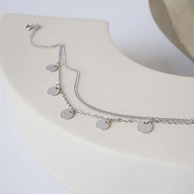 Женский браслет с двумя цепочками Flyleaf из стерлингового серебра 925 пробы в стиле