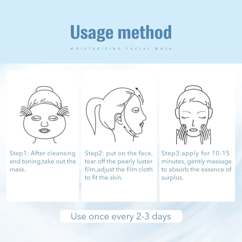 1pcs Baby Skin Moisturizing Facial Mask Silk Ice Soothes Skin Shrink Pores Face Mask Whitening Brighten Masks Face Care