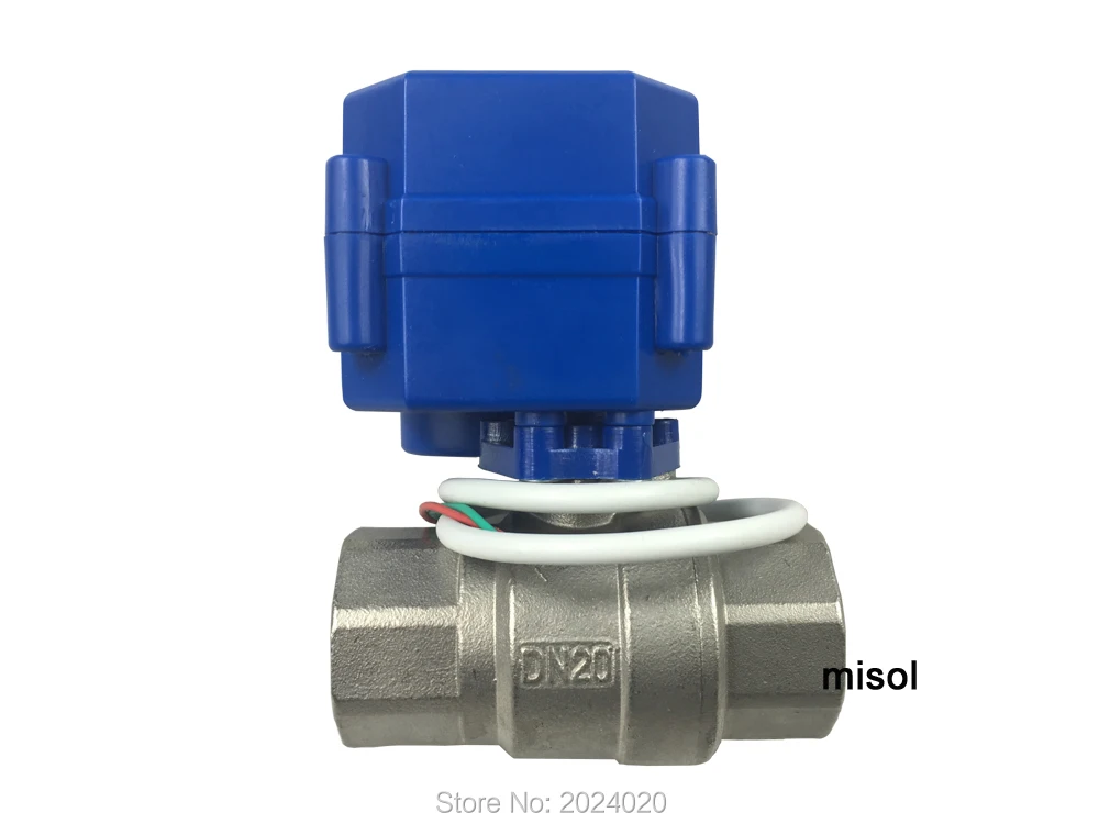 10 шт. шаровой клапан с мотором 3/4 ''NPT DN20 2-сторонний 12VDC CR04 электрический из
