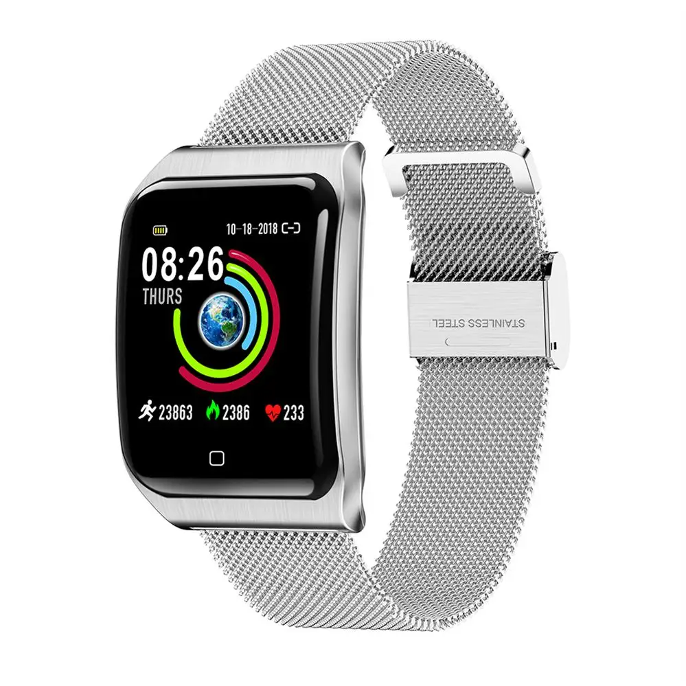 Серебристый Новинка, AF6, смарт-часы, спортивные, Smartband, кровяное давление, пульсометр, фитнес-трекер, умные часы - Цвет: Серебристый