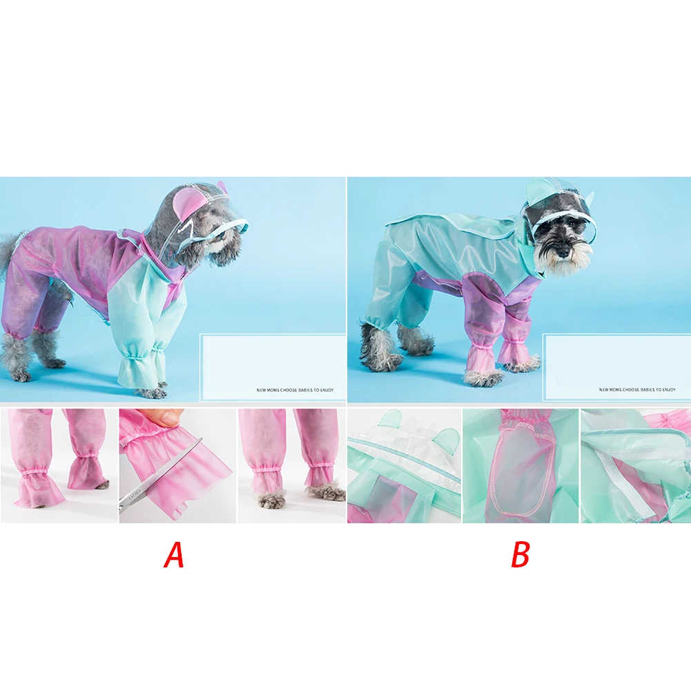 DIY Cut износостойкие мода лето ТПУ Весна четырехконечные собака плащ Экологичные