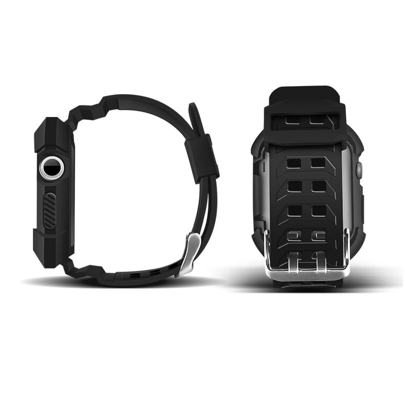 Для Apple Watch 4 чехол 44 мм Прочный защитный чехол с ремешком для Apple Watch 40 мм 44 мм серия 4 часы аксессуары для ремешка