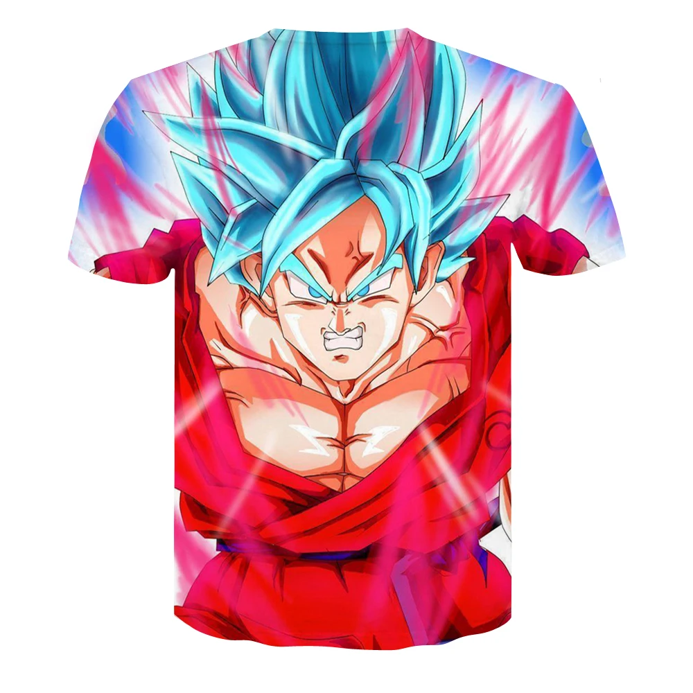 Футболка Dragon Ball Z T shDragon мужская летняя футболка с 3D принтом Супер Saiyan Son Goku God Shenron
