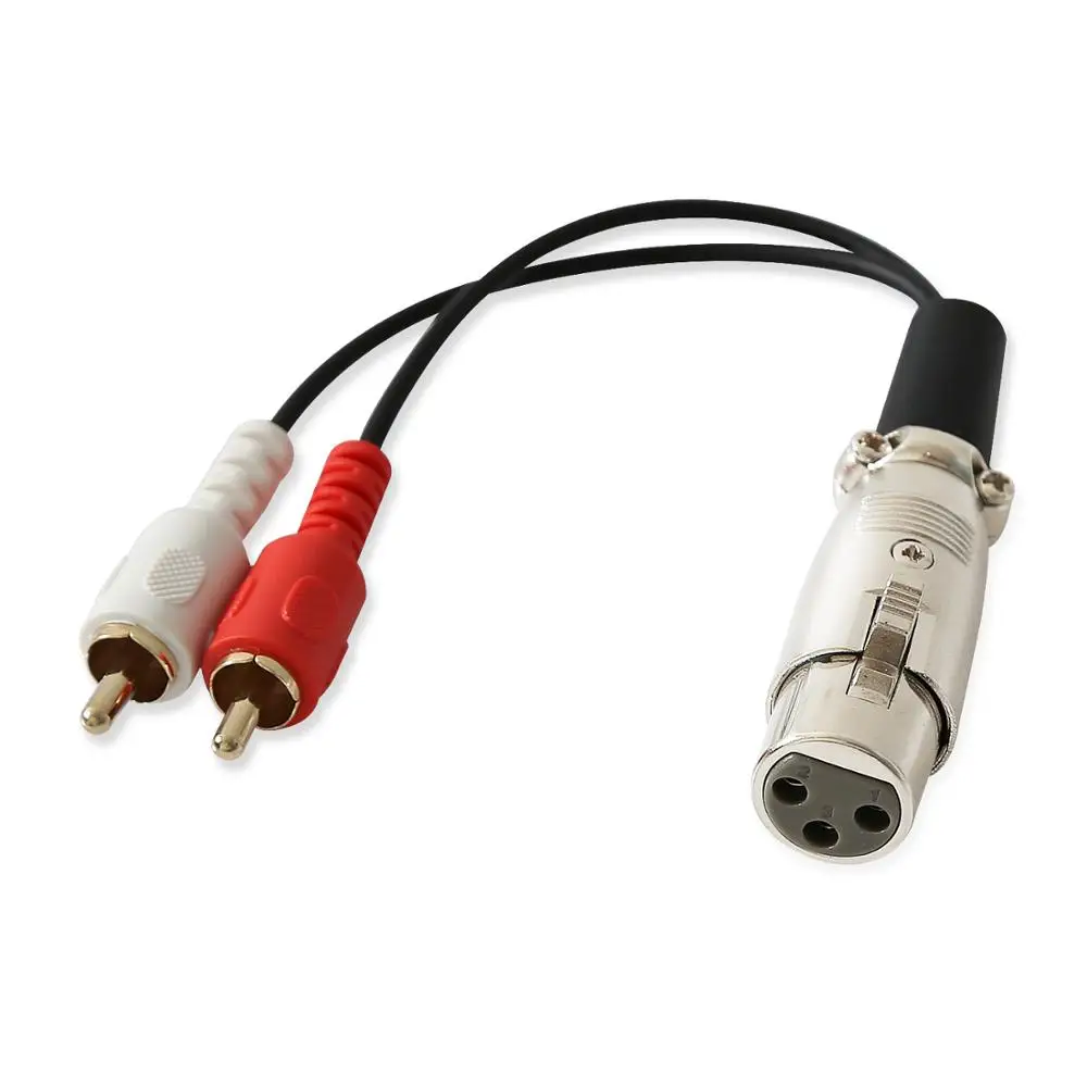 Onvian XLR Женский двойной RCA 2 штекер Y сплиттер адаптер конвертер кабель для DV камеры