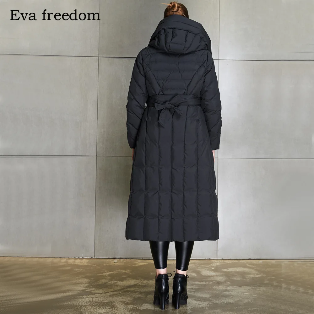 Новинка 2019 стильное зимнее свободное утепленное пальто женский тонкий пуховик с