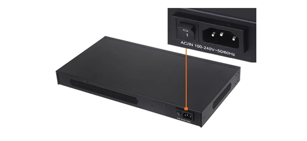 24 порта 10/100/1000 Мбит/с стандартный PoE инжектор PSE 802 3af/at pin1 2(+)/3 6( ) Средний пролет|24