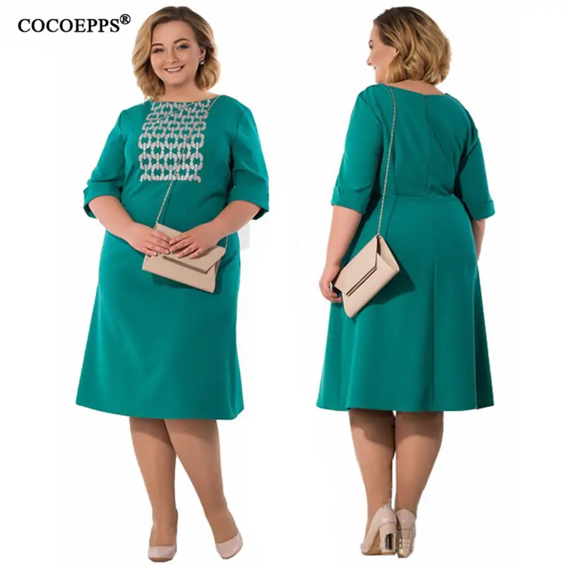 COCOEPPS 5XL 6XL летние новые женские платья размера плюс с принтом летние сапоги до колена большого размера длинное платье Vestidos одежда для работы