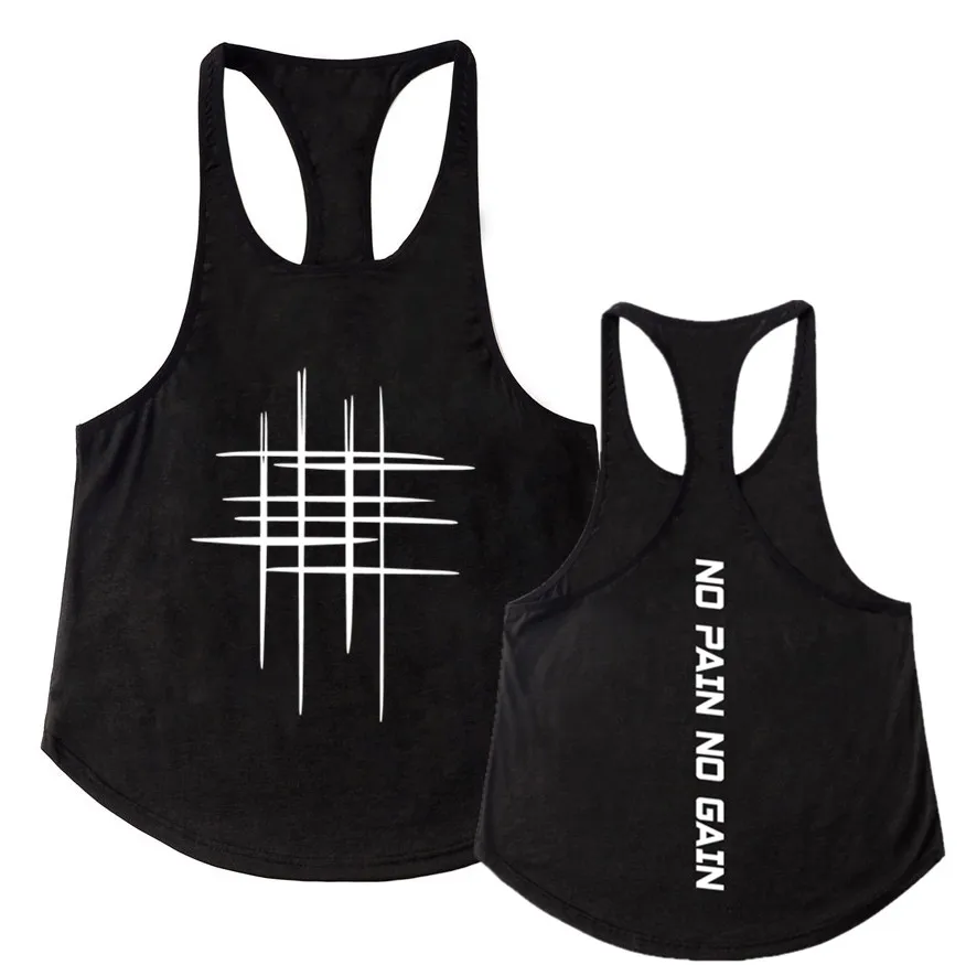 Новинка 2019 Модная хлопковая рубашка без рукавов жилет мужские майки для