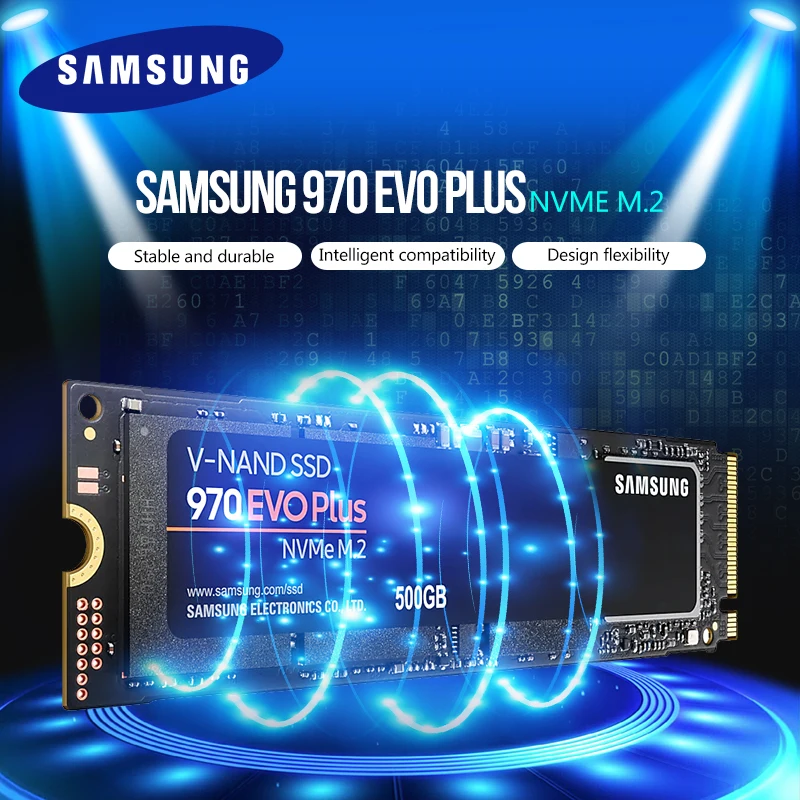 Samsung 970 EVO Plus SSD 250 ГБ NVMe M.2 2280 500 1 ТБ Внутренний твердотельный накопитель TLC PCIe 3 0x4