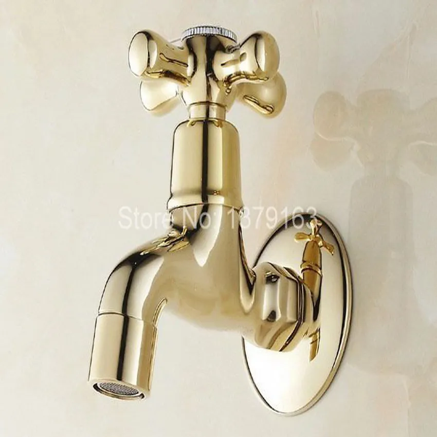 Латунный настенный смеситель для ванной и кухни золотого цвета|sink faucet|laundry sink